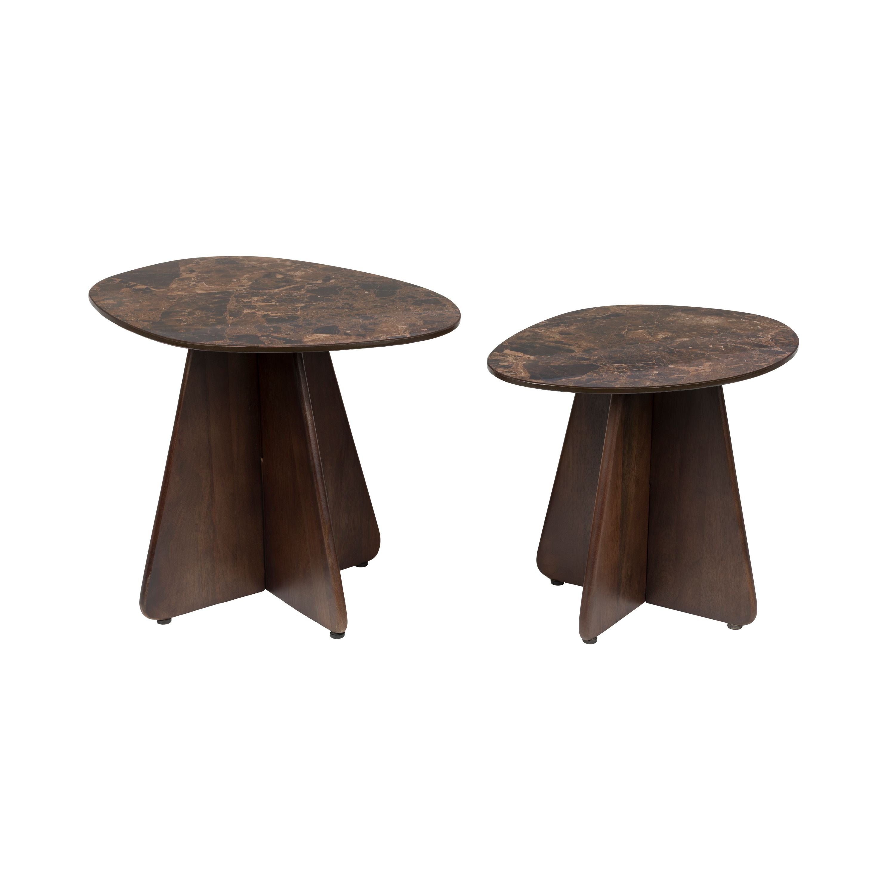 Housecraft Living Naut Bijzettafel Set Van 2 Bruin