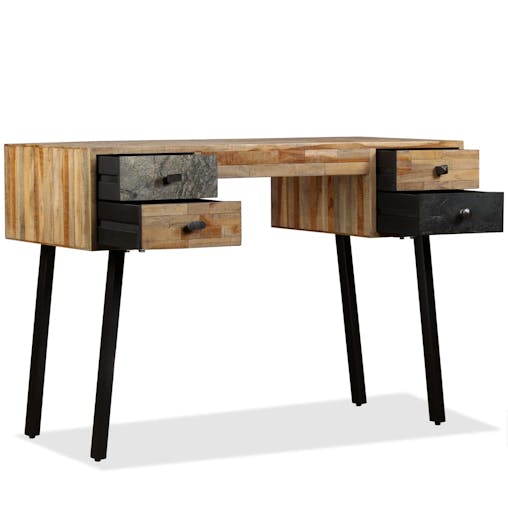 NNEVL Writing Desk 110x50x76 cm Solid Reclaimed Teak