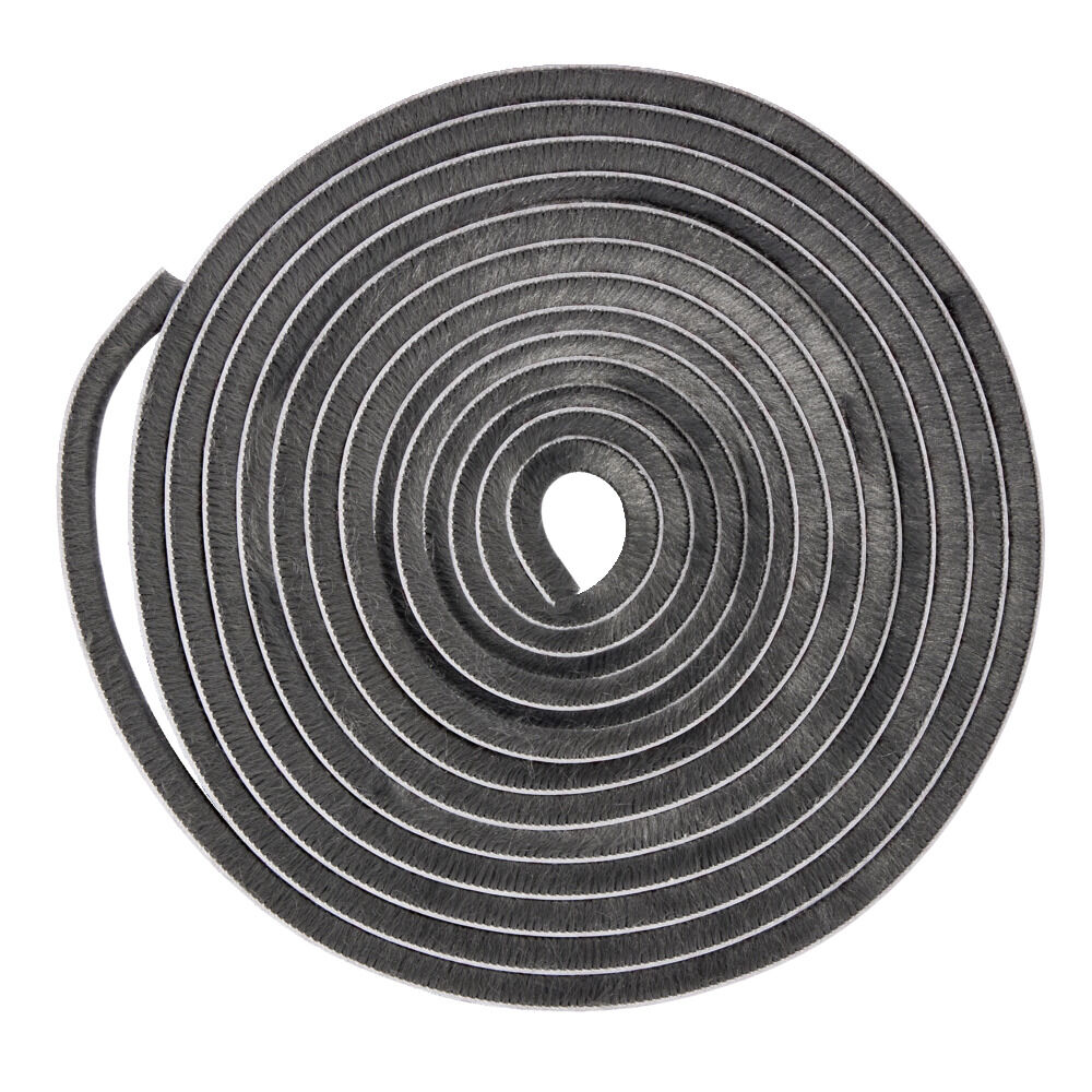 Joint brosse adhésif d'isolation pour porte et fenêtre 9mmx6m noir