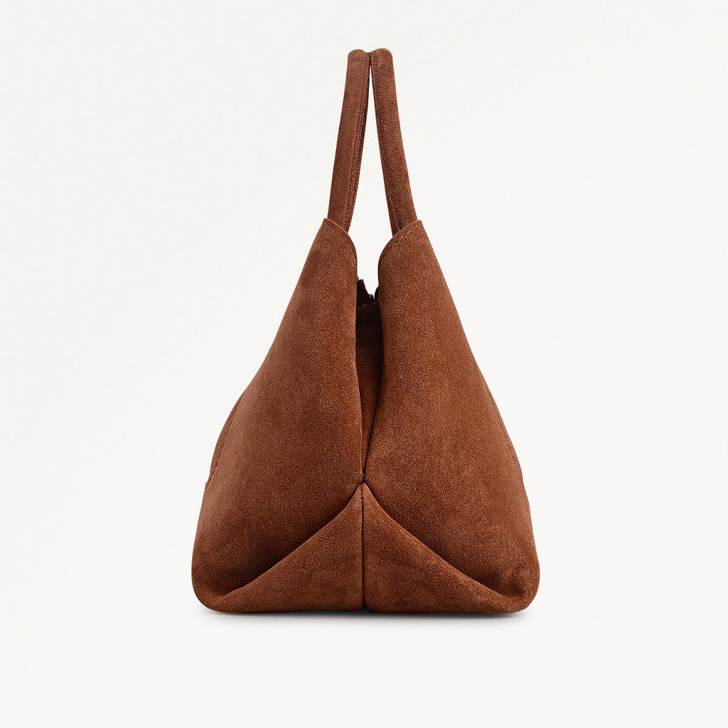 The Compton - Suede - Small Ziptop Grab