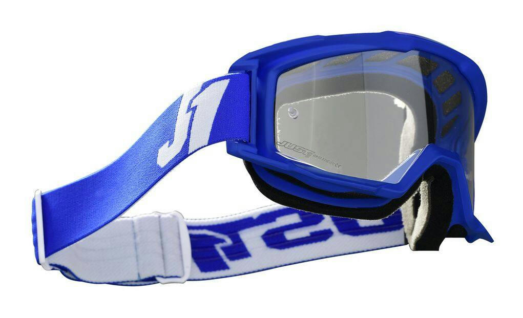 Just1 Vitro Powersports Anti-Fog Scratch-Resistant Goggles, Blue/White