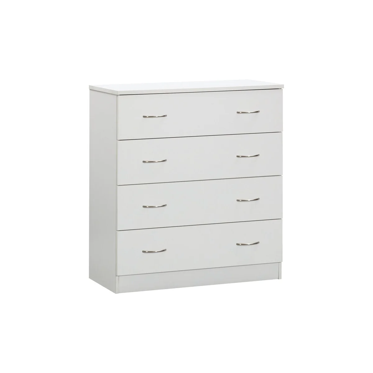 OS Home and Office Furniture Model 6003 Four Drawer Chest in White