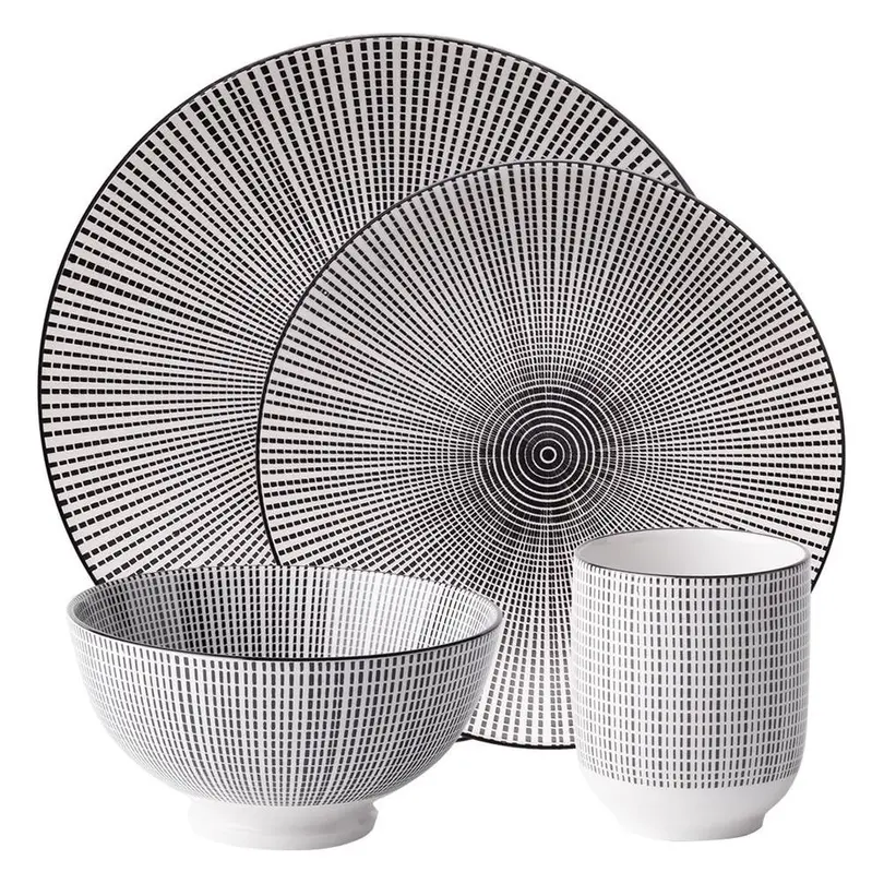 Geschirrset 24-teilig Elements Asia Fire