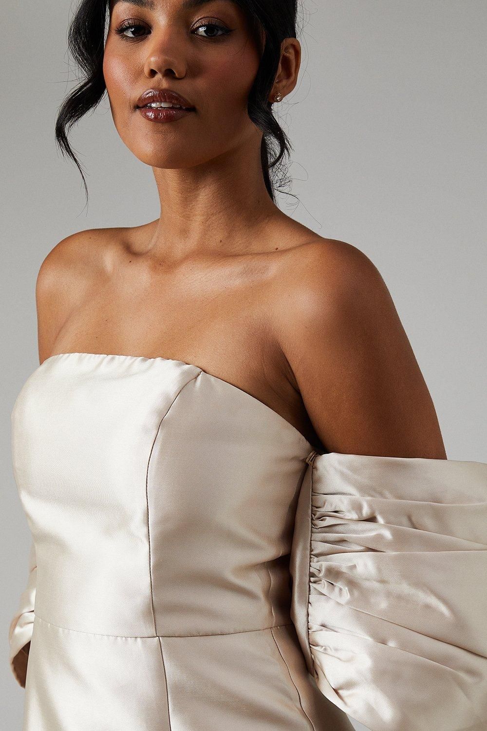 Coast Detachable Shrug Twill Bridesmaid Dress