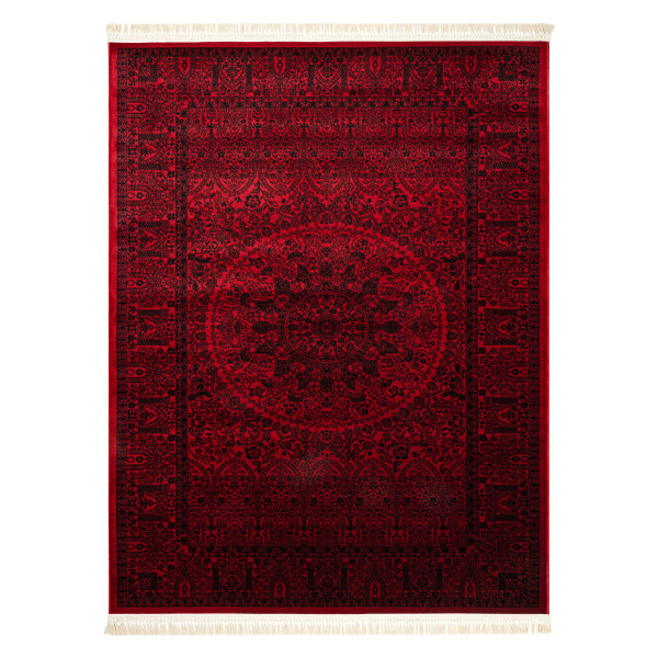 Dywan ORIENT 6039 bordo / czarny Ramka, rozeta, orientalny, z 100x200 cm