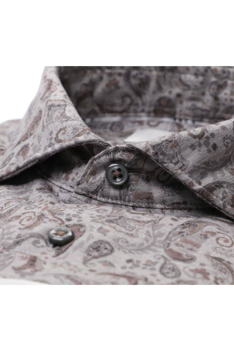 ETERNA 1863 Slim Fit Hemd silber, Bedruckt