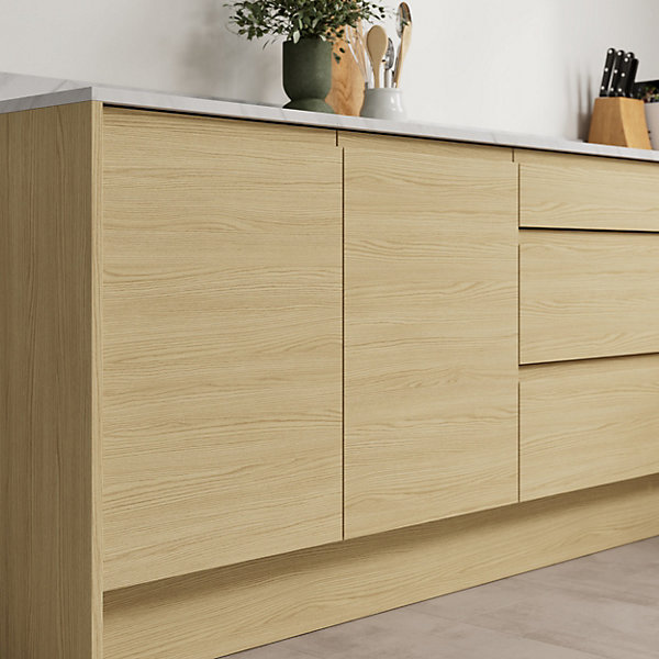 Façade de cuisine 1 porte Garcinia effet chêne l. 39,7 x H. 71,5 cm GoodHome