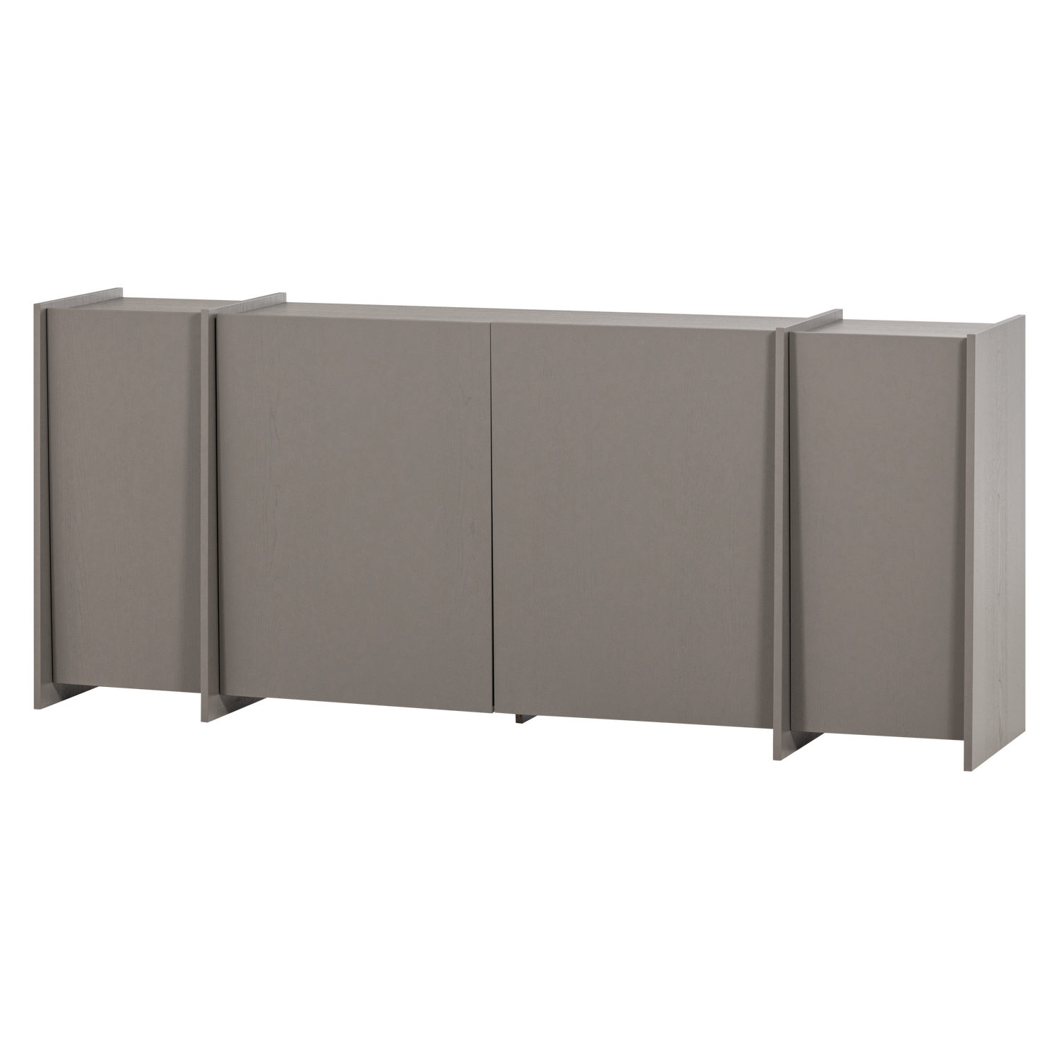 WOOOD Brock Dressoir 200 CM - Essen Fineer - Warmgrijs - 85x200x44