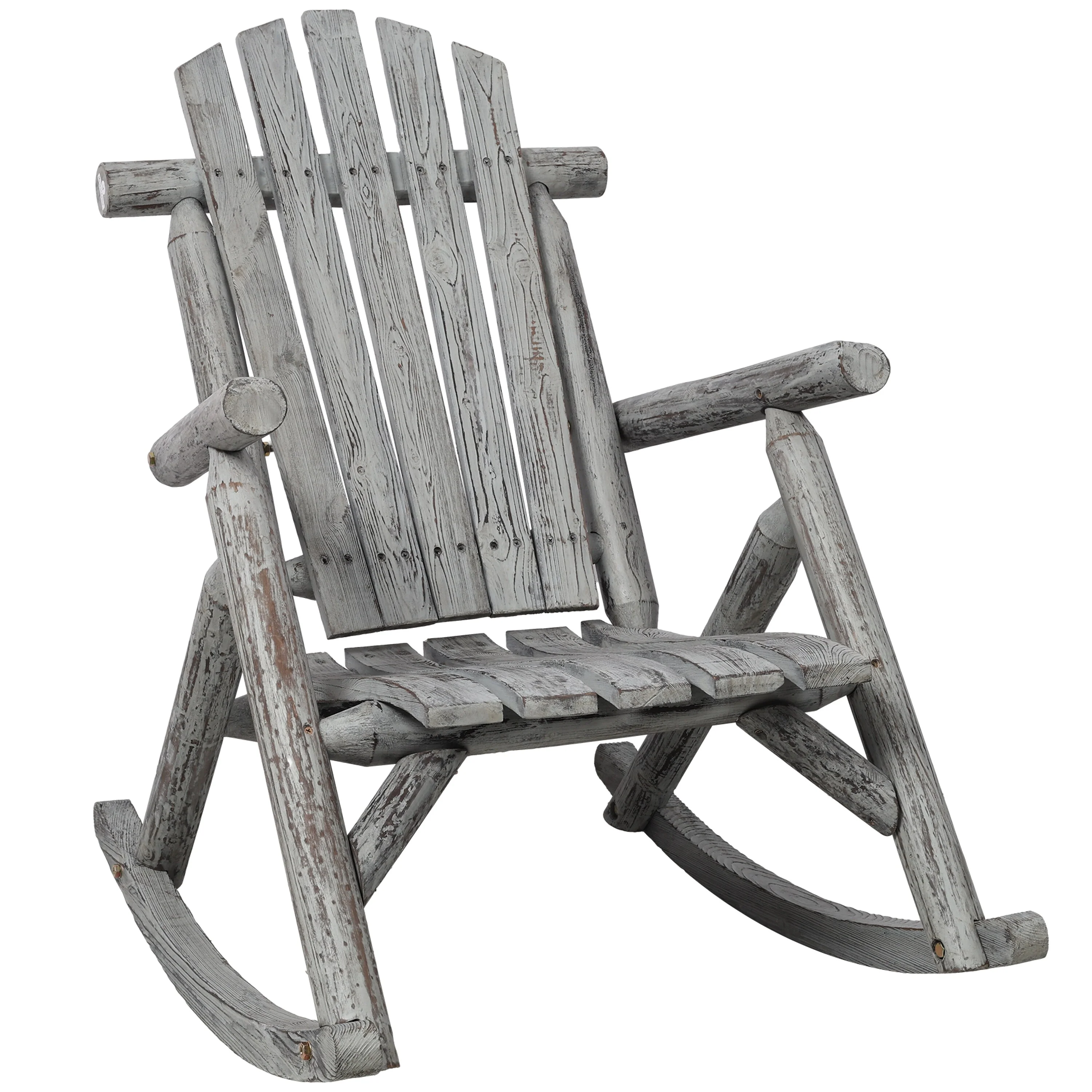 Classic Wooden Porch Rocker Chair, Durable Patio Rockers for Outside, Garde