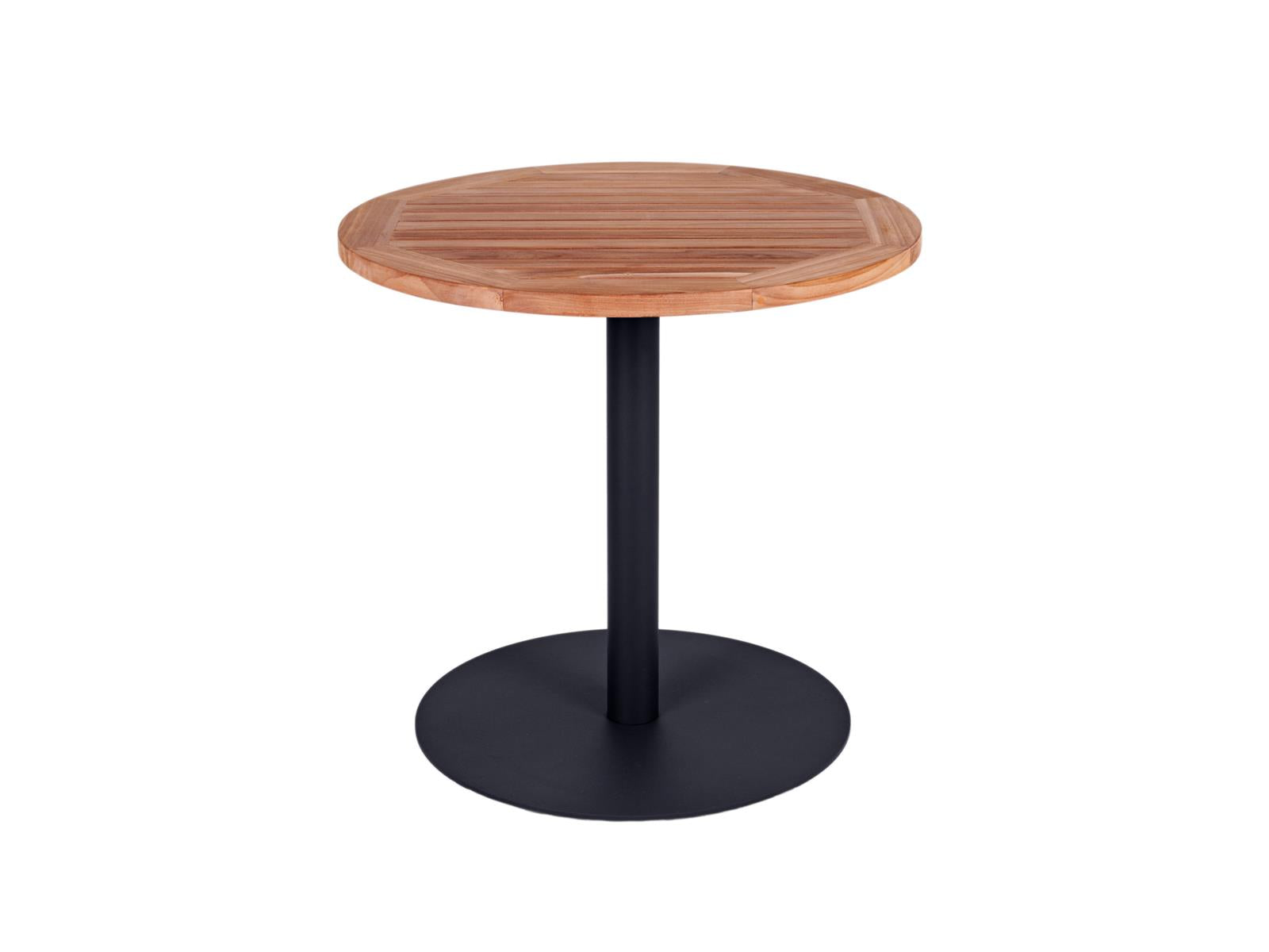 MaximaVida ronde tuintafel Java zwart 80 cm - zware 49 kg uitvoering