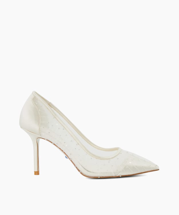 Bespoke Ivory - Sequin Pleated Court Wedding Shoes