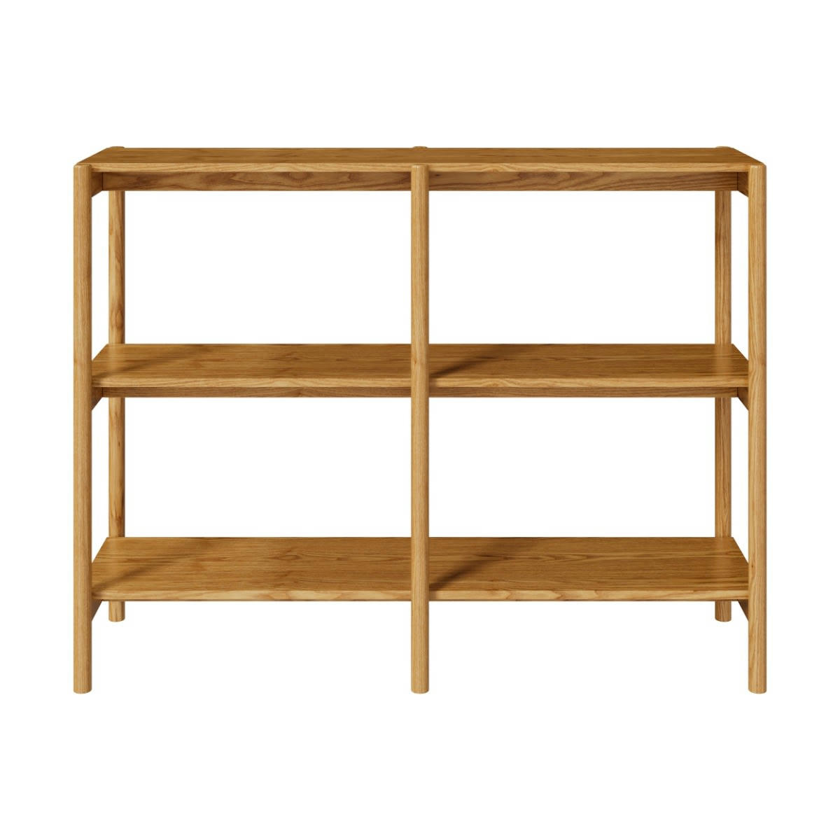 EMEL - Etagère en bois d'hévéa massif, 2 étagères