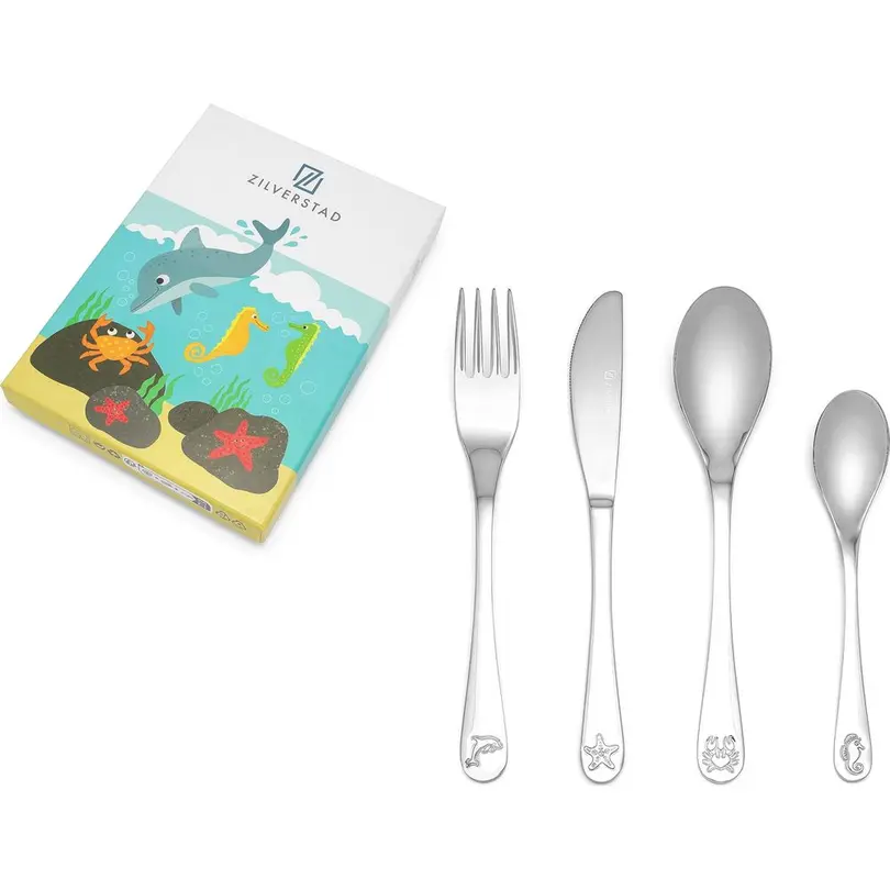 Besteckset 4-teilig Meerestiere