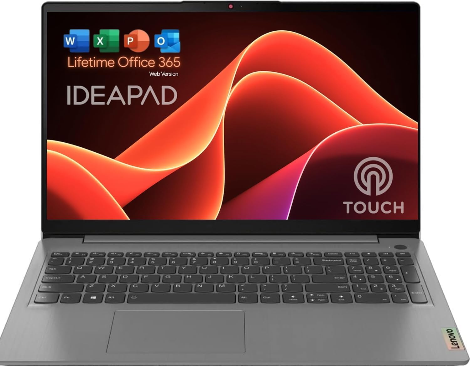 Lenovo Touchscreen Laptop with Office 365 for The Web - 16GB RAM - 256GB SSD - Intel Core i3 Processor - 15.6 FHD - Bluetooth - Webcam - IdeaPad 3i - Windows 11 no Mouse
