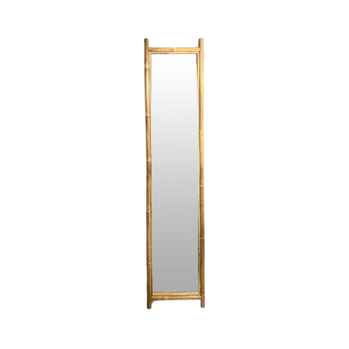 - Miroir sur pied psyché en bambou 35 x 160 cm