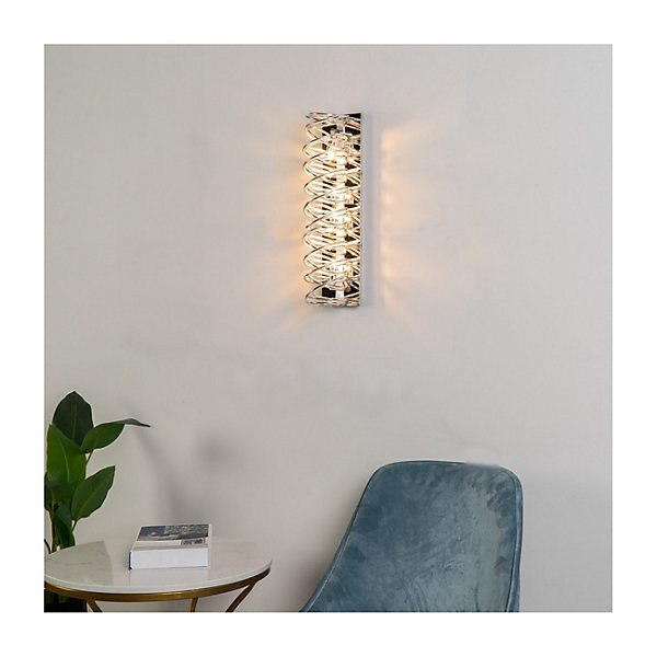 Longue lampe chromée très design 62 cm - Memphis