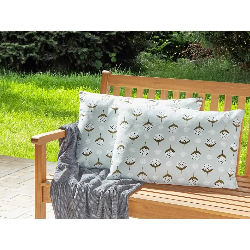 CUNEO - Tuinkussen set van 2 - Lichtgroen - 40 x 60 cm - Polyester