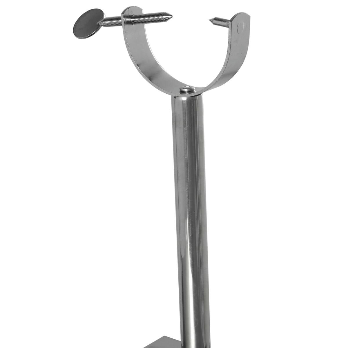 - Support à jambon en acier inoxydable 49,5x16,5x34cm