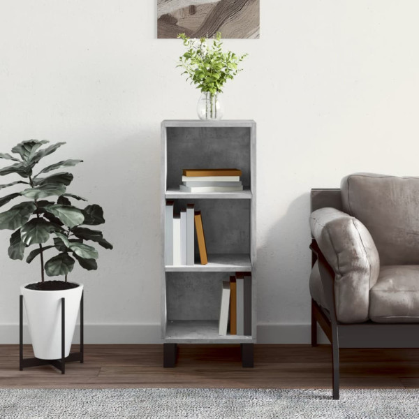 Szafka Komoda Regał Szara Beton 34.5x32.5x90 cm do Salonu Pokoju Sypialni