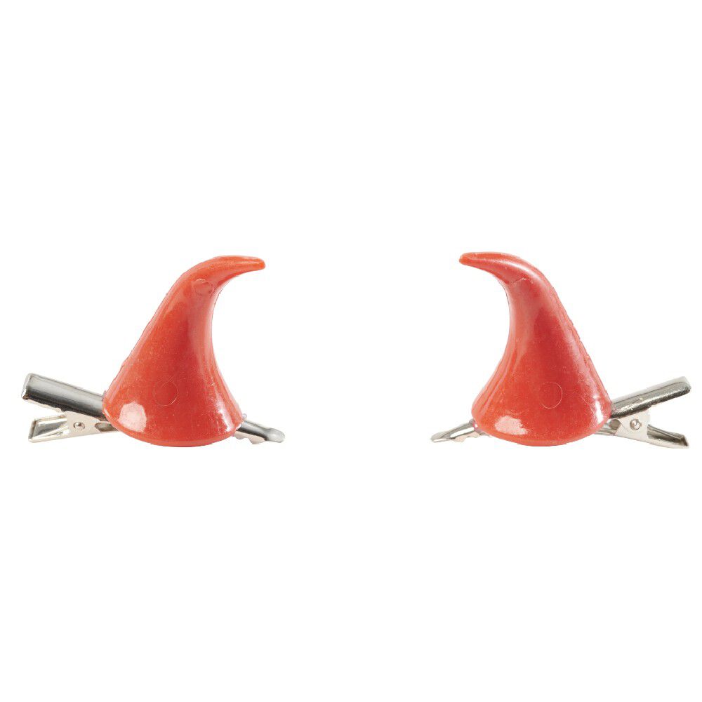 Barrette corne de diable Halloween x2