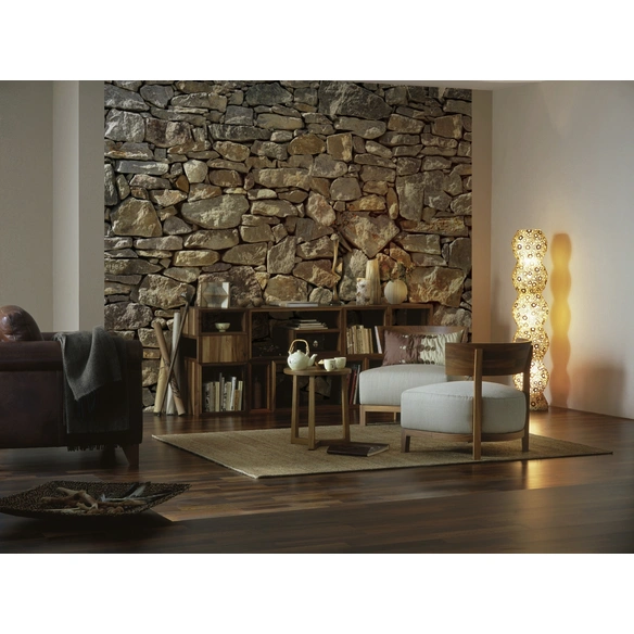 Papiertapete »Stone Wall«, Breite: 368 cm, inkl. Kleister