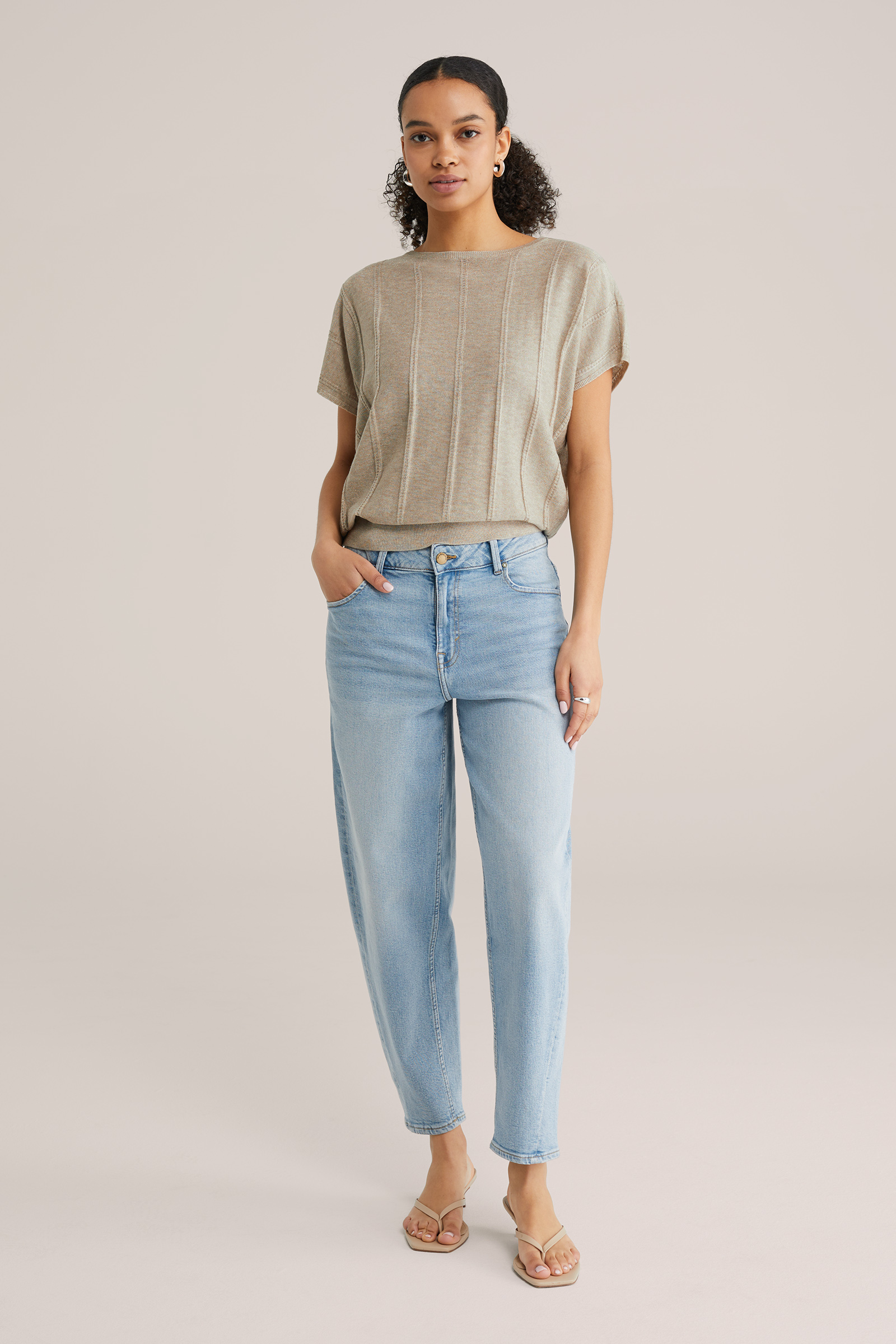 Dames T-shirt met glittergaren