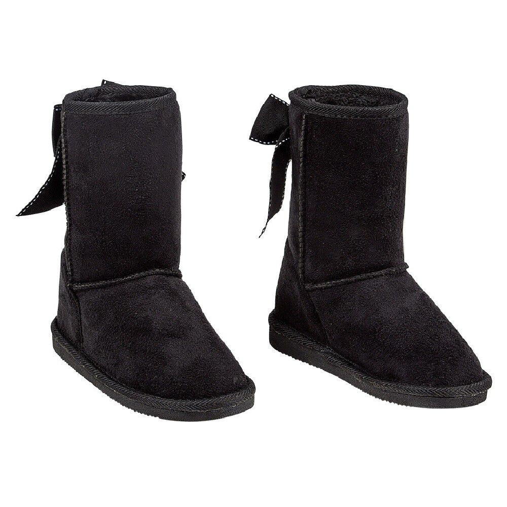 Botte pour enfant fourrée avec un noeud noir brodé à l'arrière T30/31