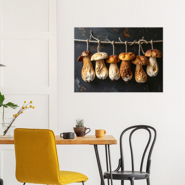 Obraz do kuchni restauracji baru jadalni, Suszone grzyby leśne 30x20