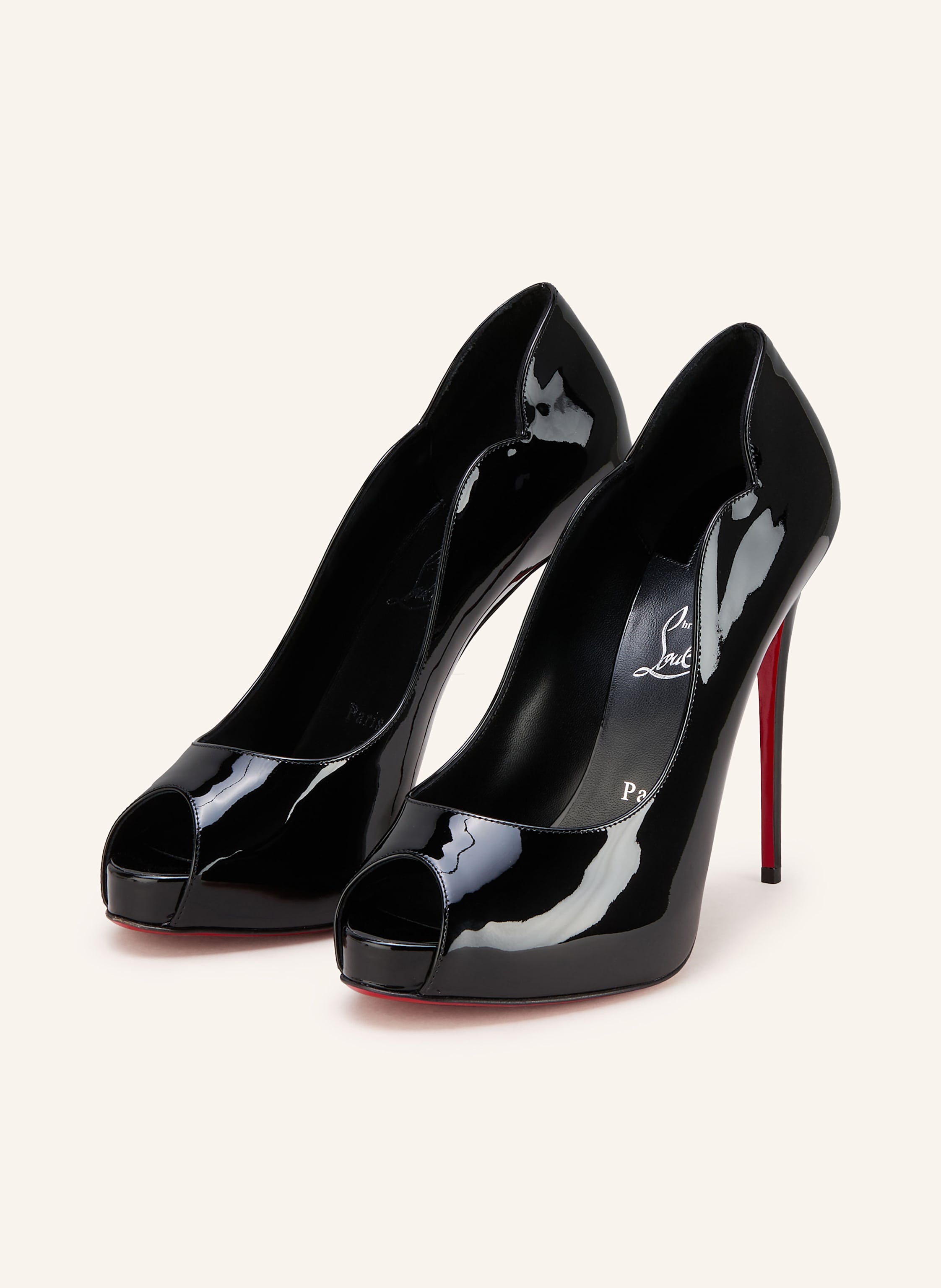 Christian Louboutin Lack-Peeptoes HOT CHICK ALTA 120