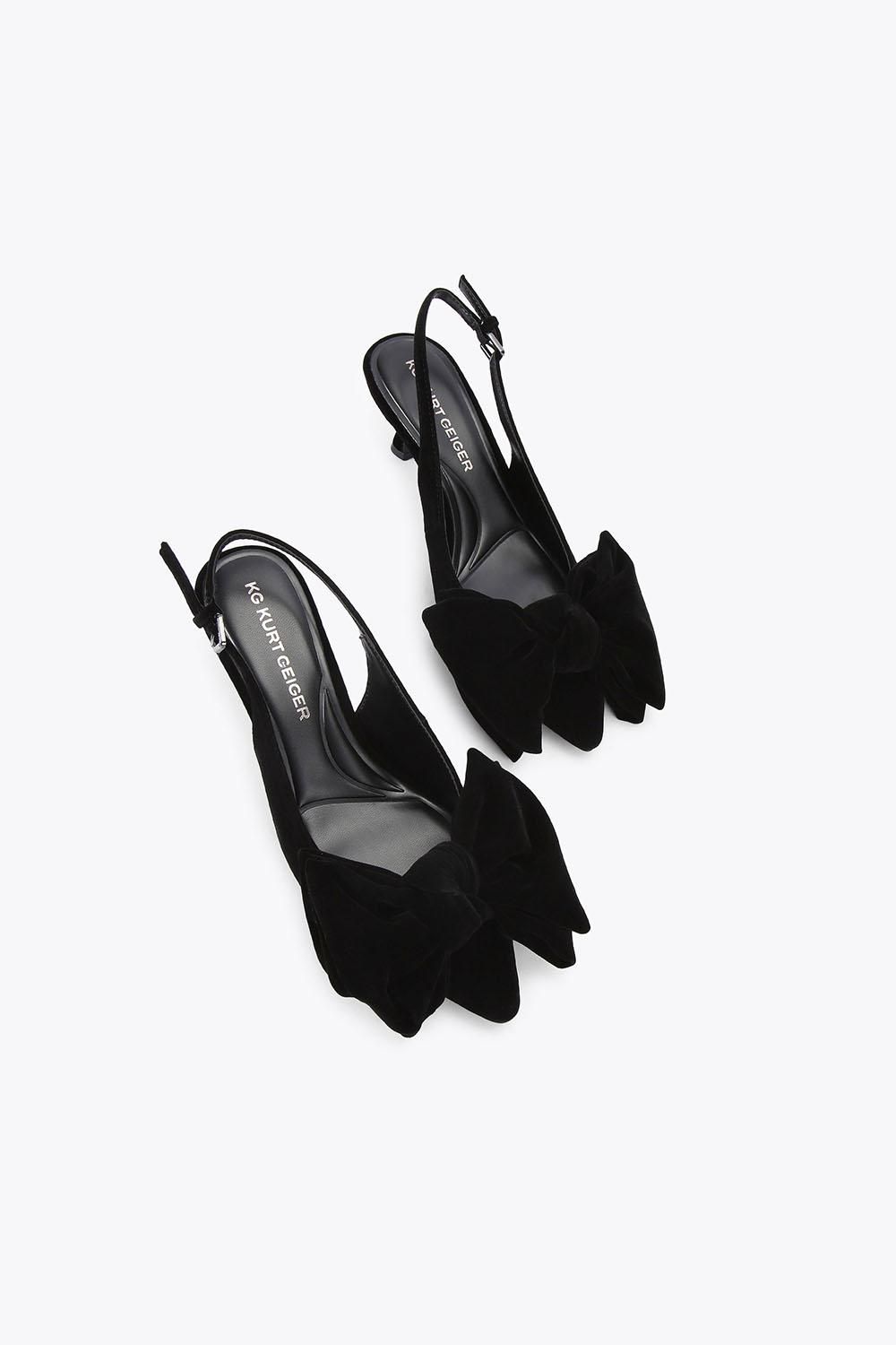 KG Kurt Geiger Tilly Bow' Velvet Heels