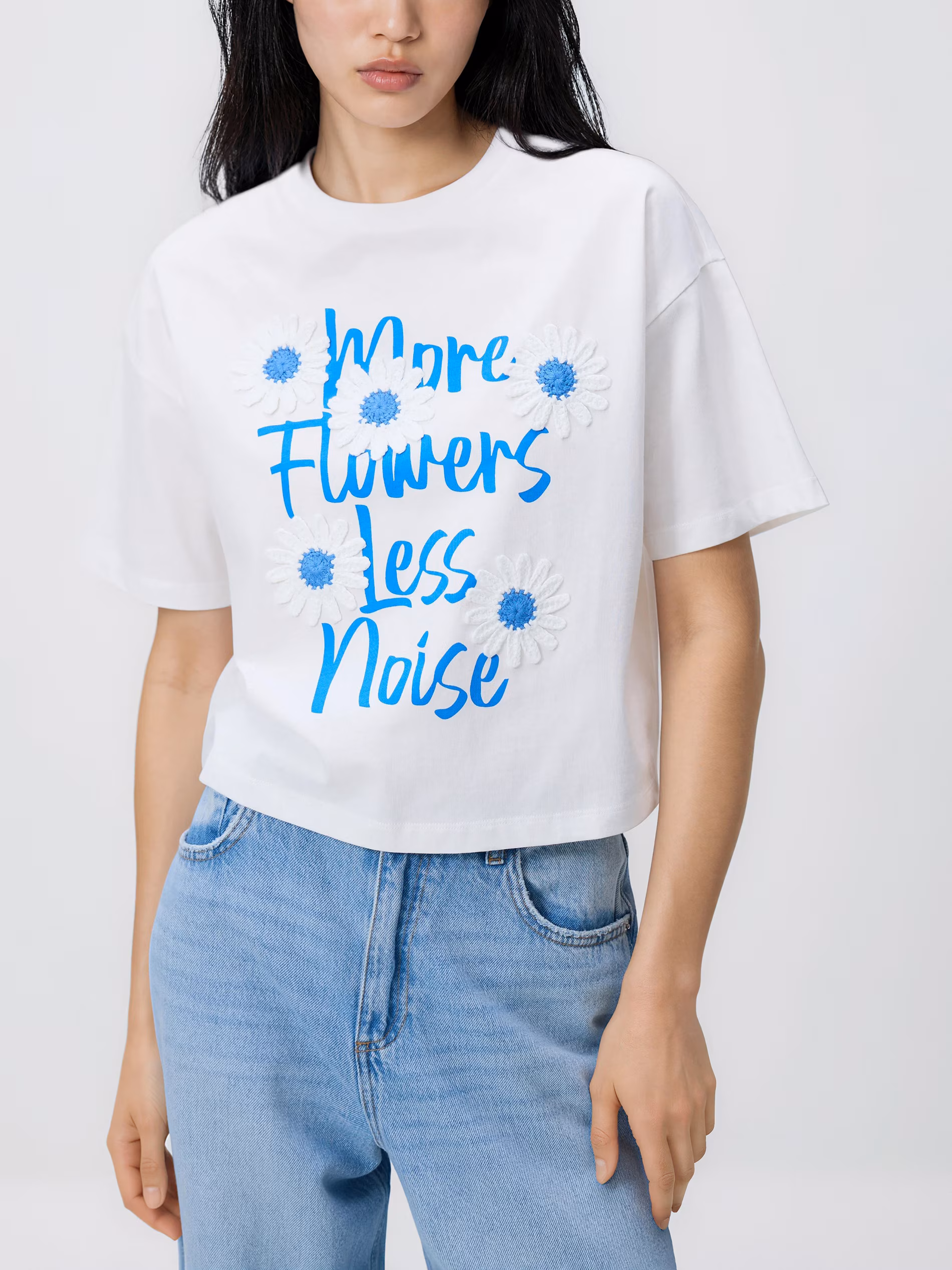 Bawełniany t-shirt z aplikacją