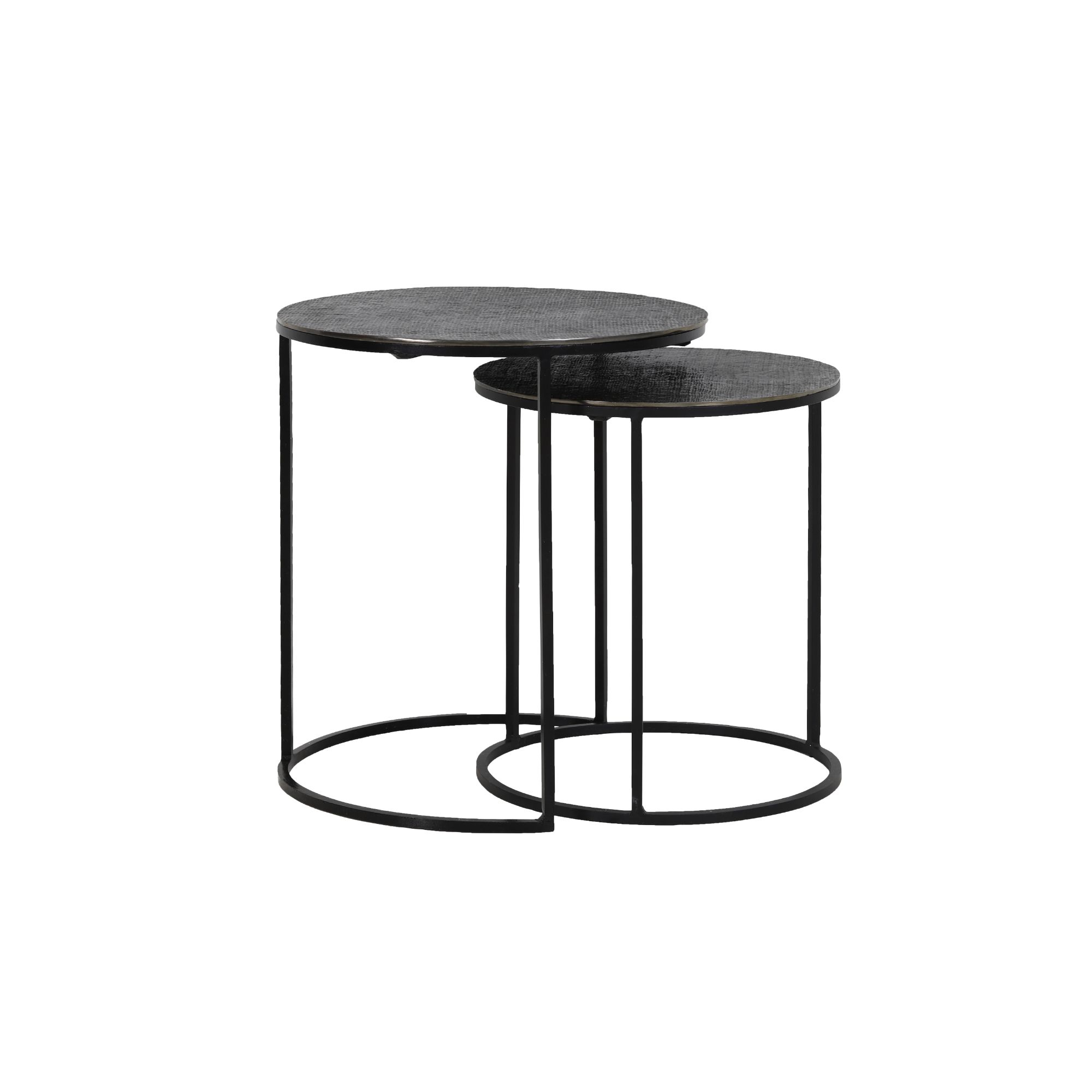 Light & Living bijzettafel RENGO - zwart - Ø49cm