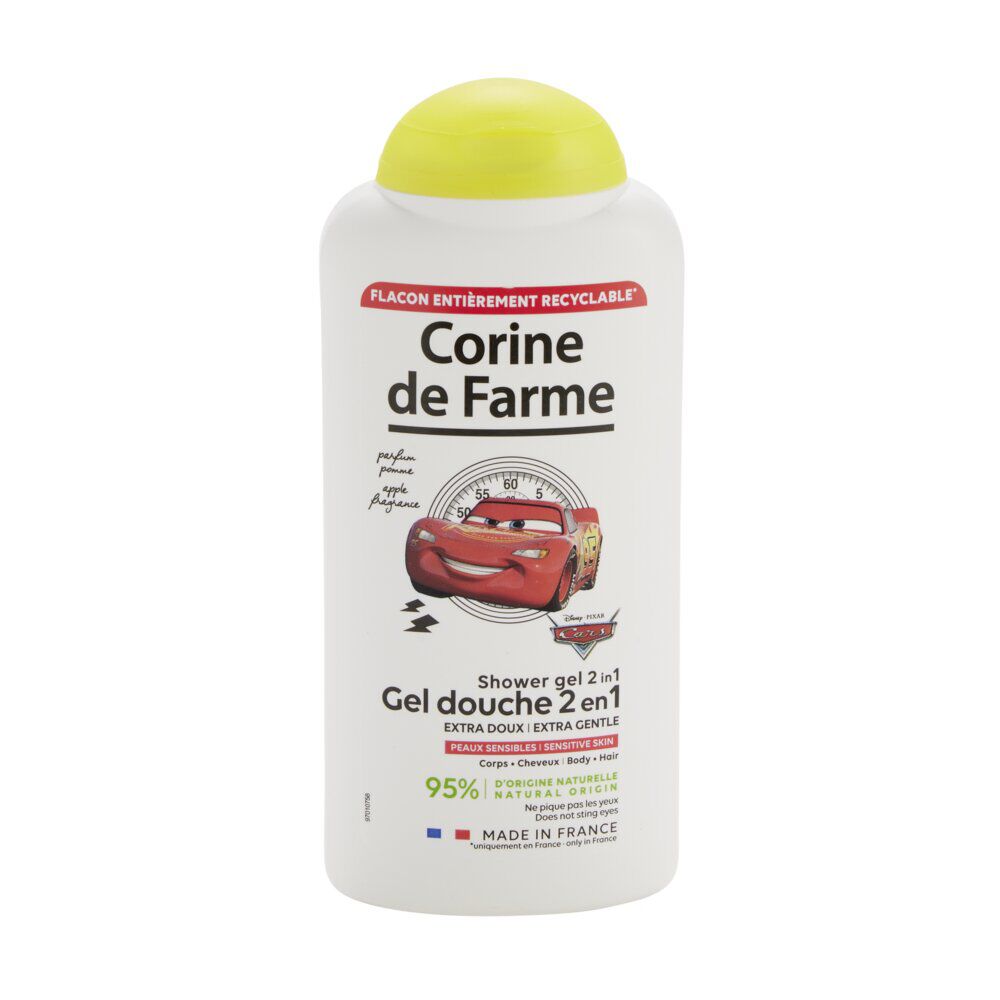 Gel douche enfant Cars Corine de Farme corps et cheveux 300ml