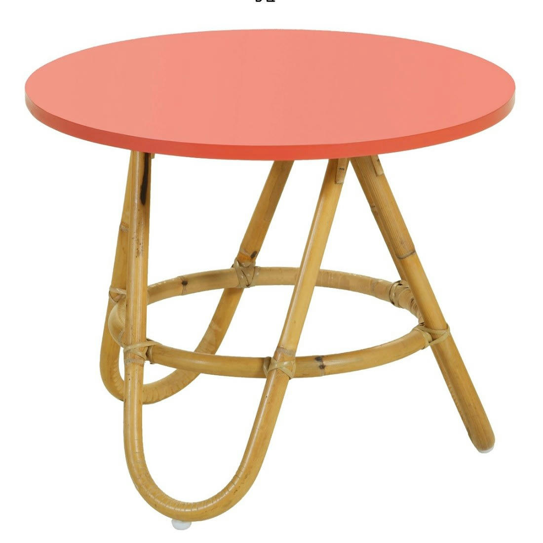 DIABOLO - Table basse gigogne en rotin D60