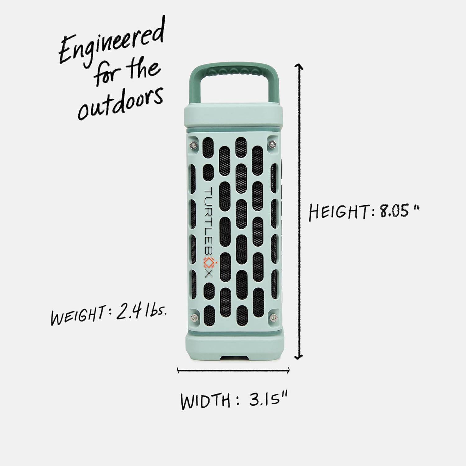 Turtlebox Ranger: Loud! Outdoor Portable Bluetooth 5.4 Speaker | Rugged  Waterproof  Ultra-Portable | Plays to 105db  Deep Bass  Shockproof  Unlimited Pairing for Full Stereo Experience  River Rock