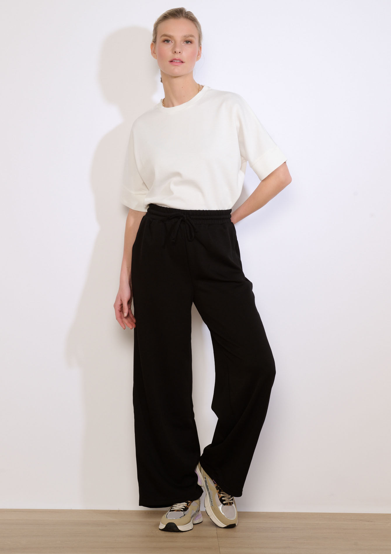 Wijde joggingbroek van modal