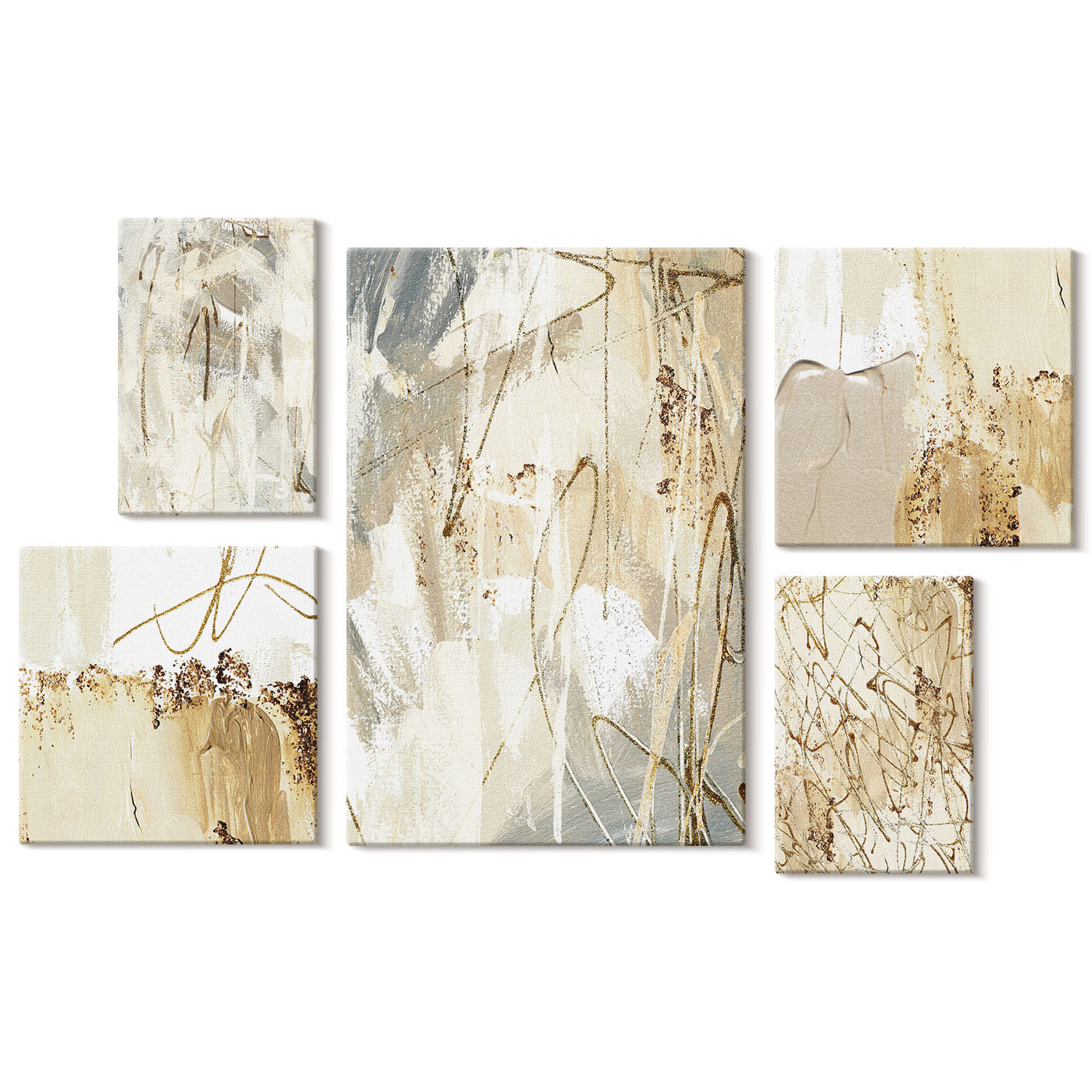 Obraz canvas 5 części Abstrakcja|20x30, 30x30, 40x60|Wallfluent