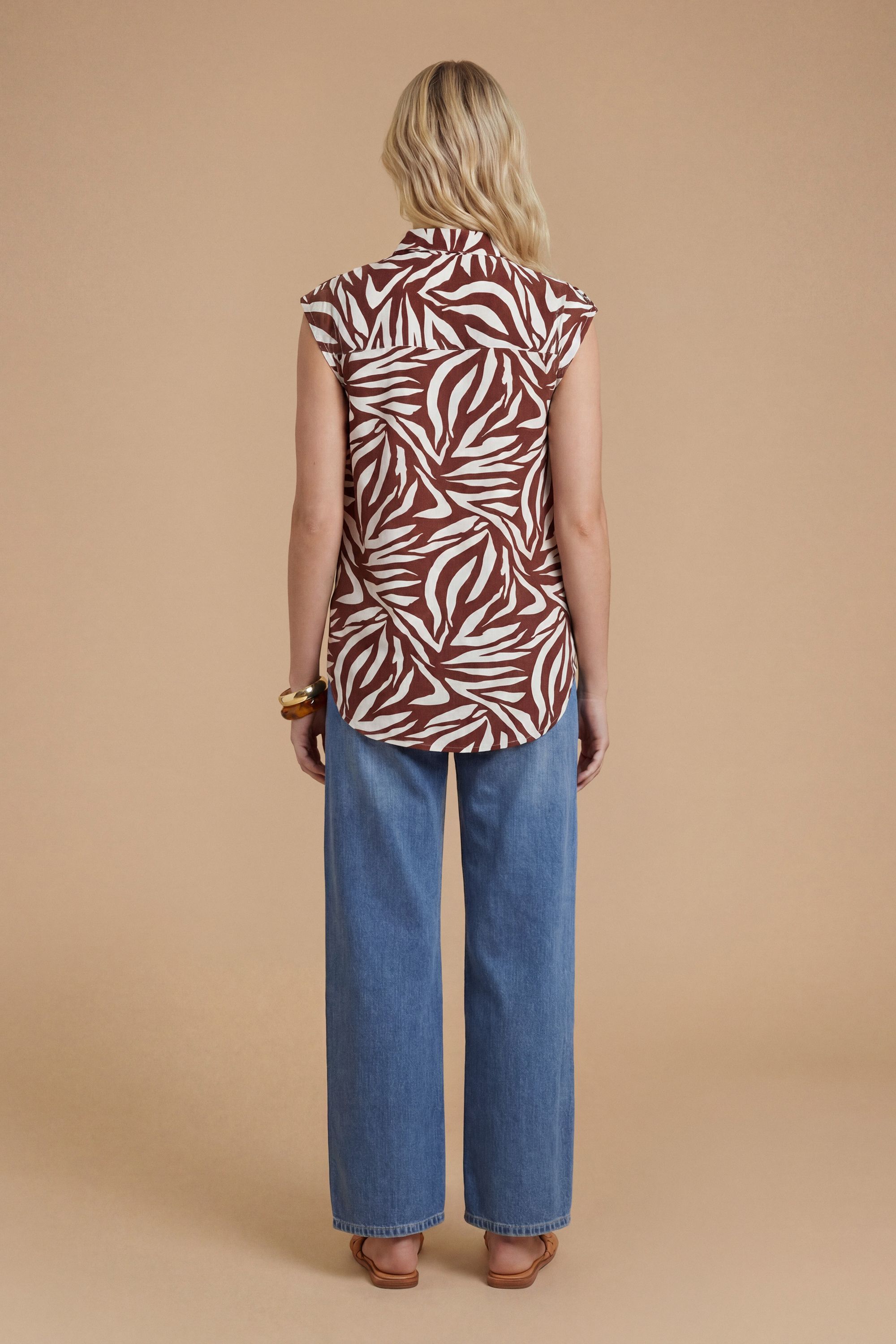 Dorothy Perkins Zebra Pocket Detail Button Up Utility Blouse