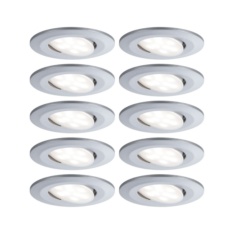 Spot encastrable LED Calla chrome blanc neutre IP65 680 lm 6 W 10 pièces PAULMANN