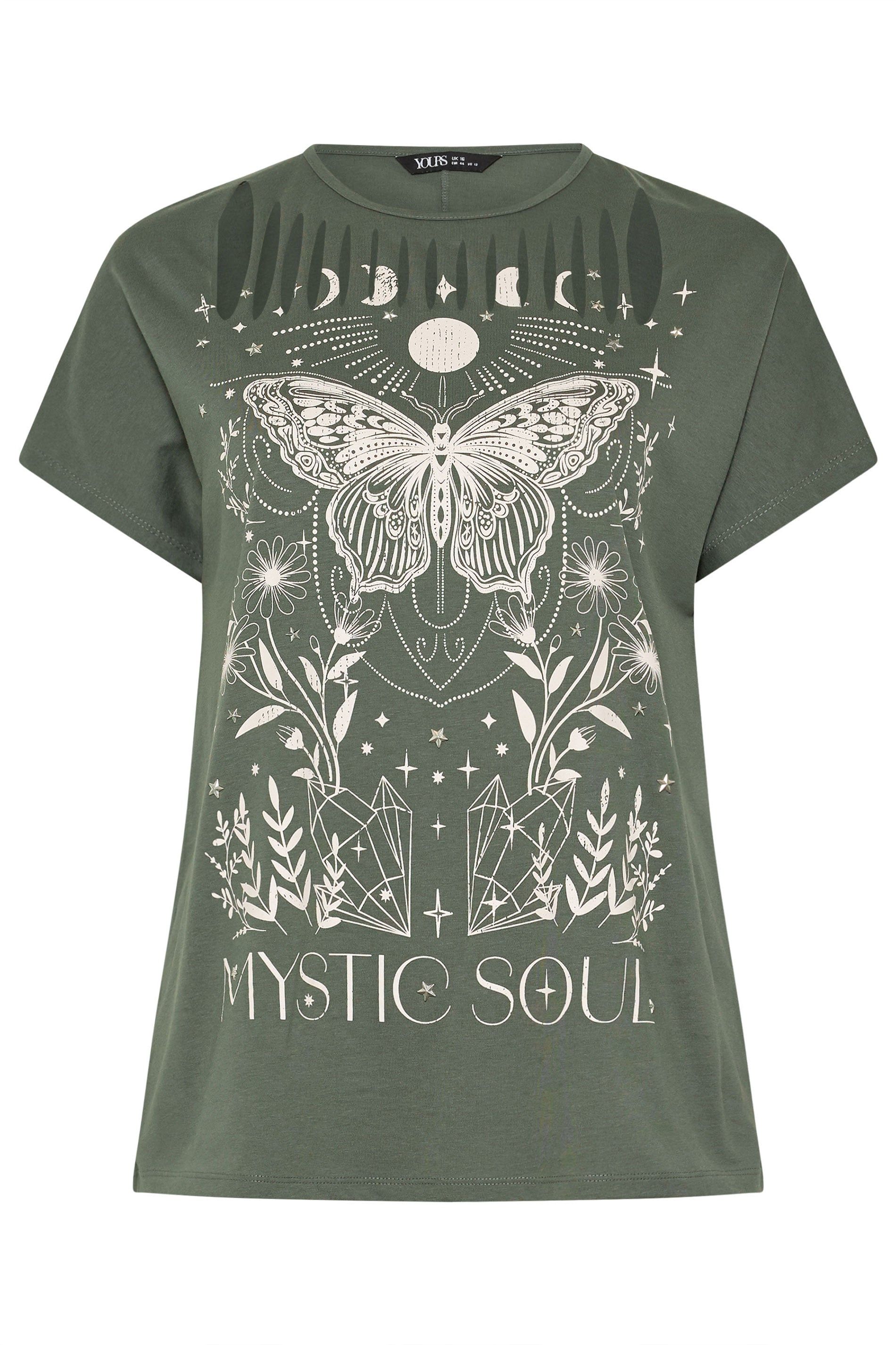 Yours Laser Cut Slogan T-Shirt