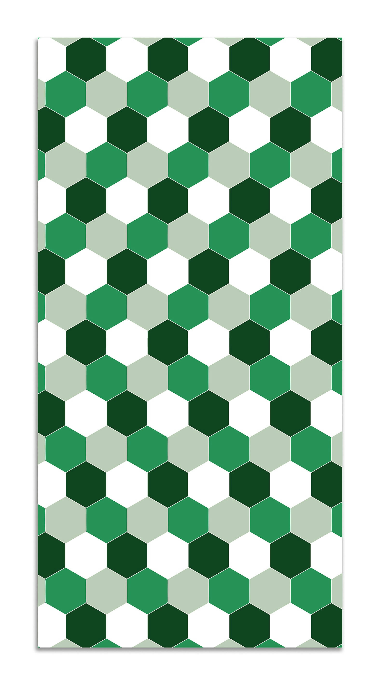 ALFOMBRAS MINIMALISTAS 2 - Tapis vinyle mosaïque hexagones de ton vert 80x300cm