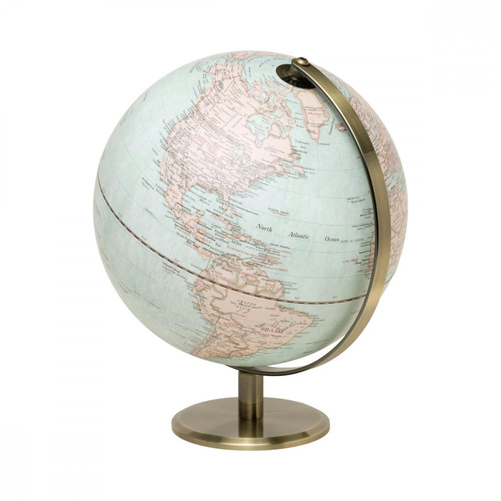 - Globe terrestre lumineux vintage plastique multicolore