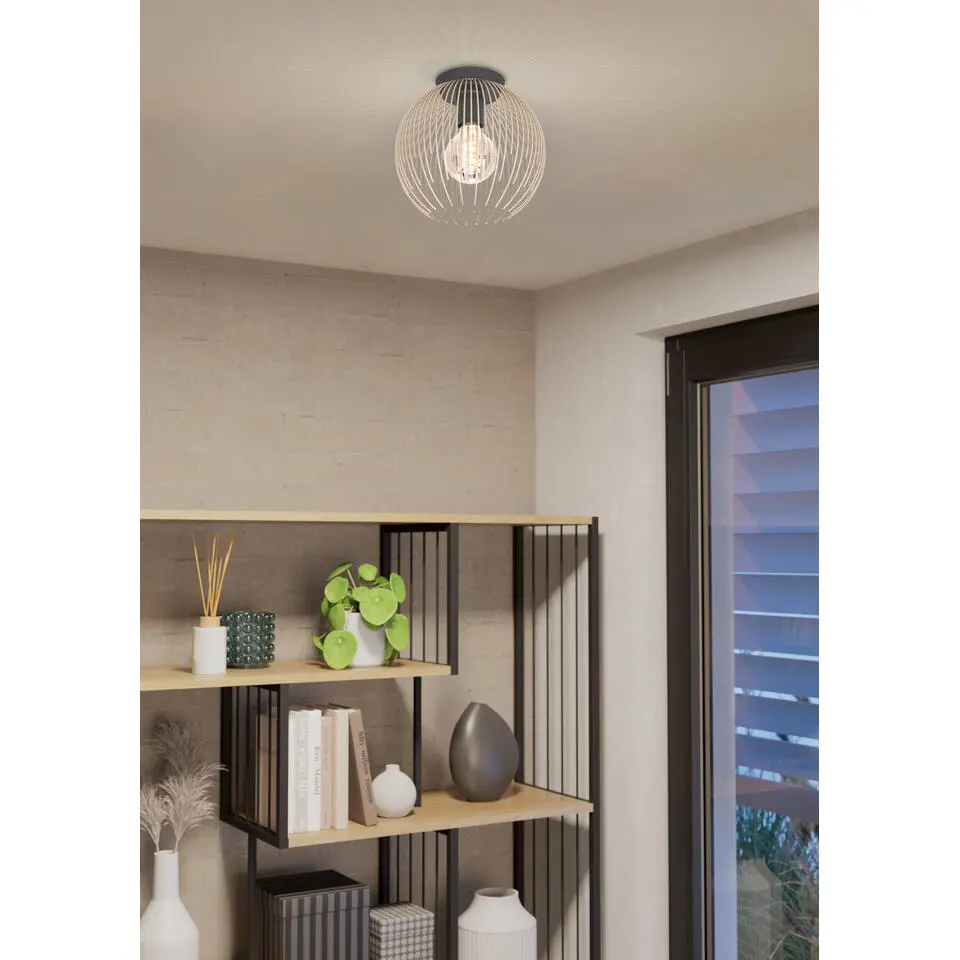 EGLOVenezuela-APlafondlamp-E27-&Oslash;23.5cm-Zandkleur
