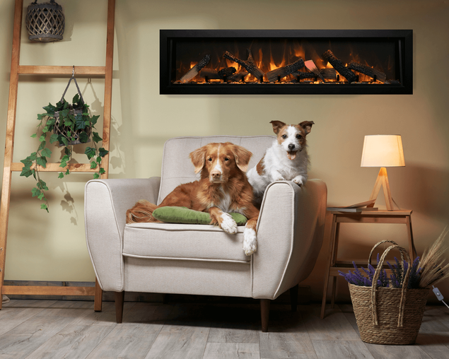 Amantii Smart 60" Electric Deep Built-in only comes with optional black steel surround