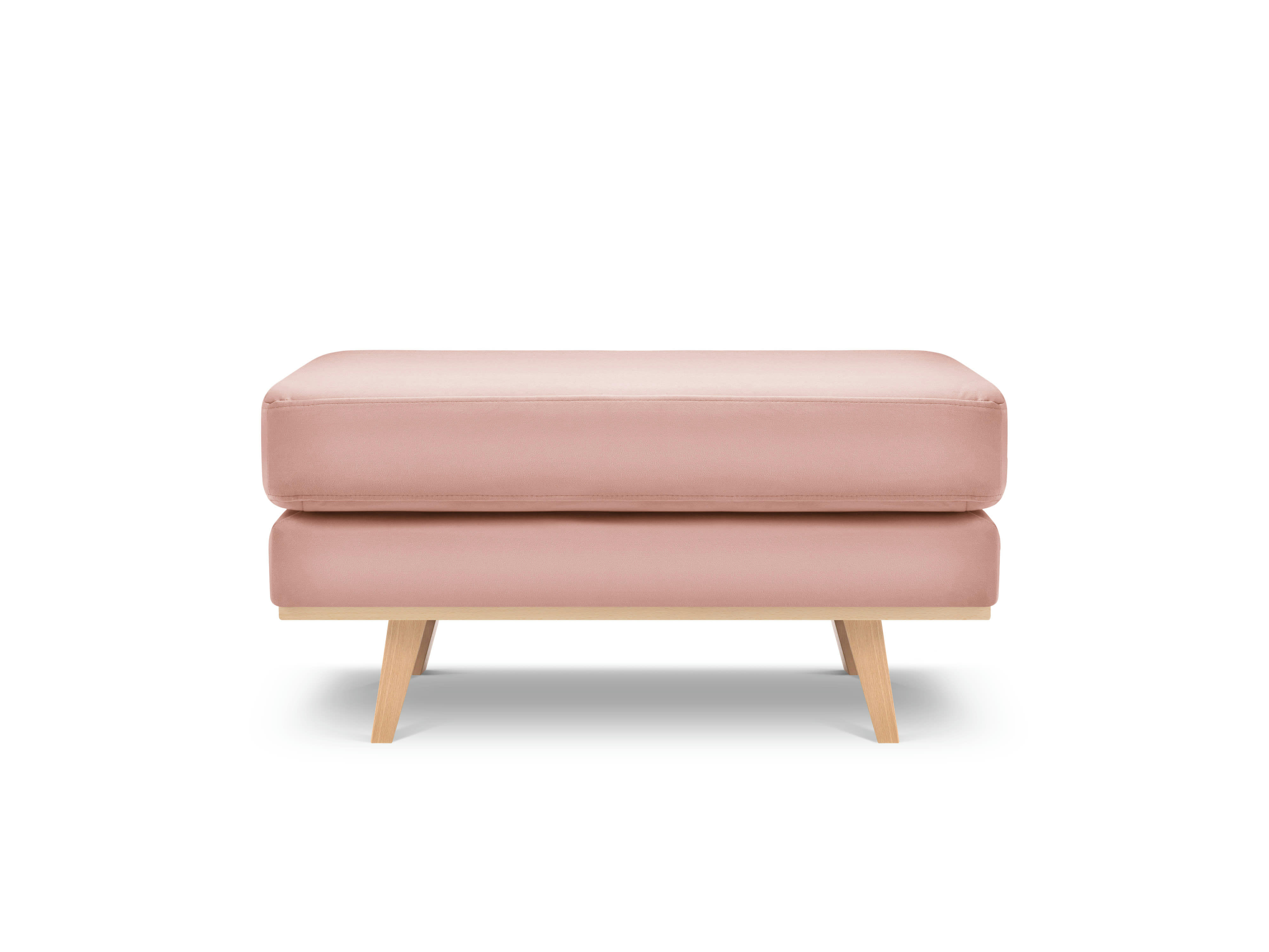 TUGELA - Pouf en velours rose
