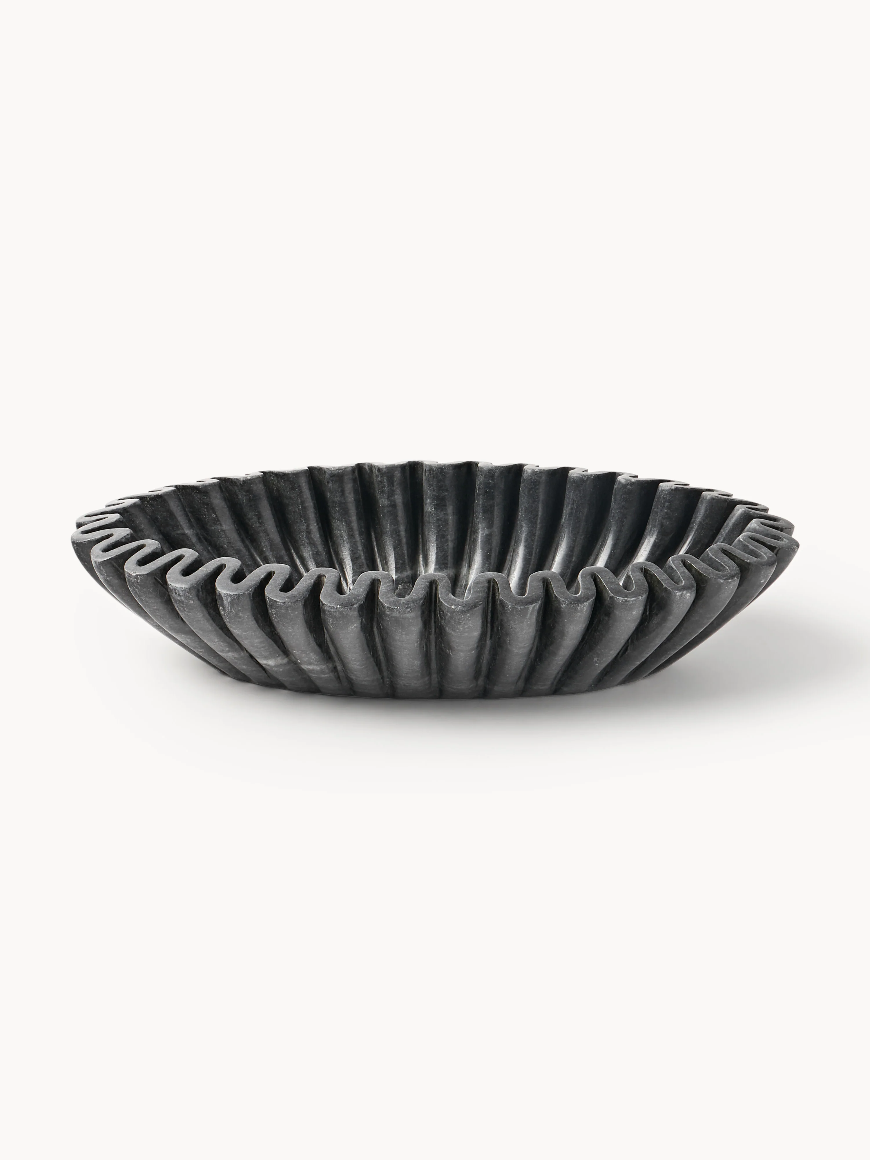 Handgefertigte Deko-Schale Santorini aus Marmor, B 35 cm