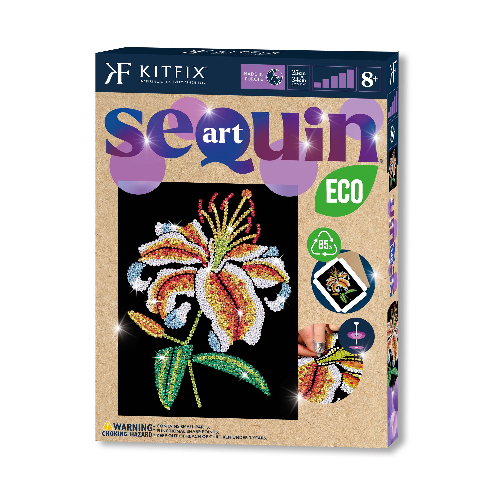 Kitfix Tiger Lily Sequin Art Purple Kit