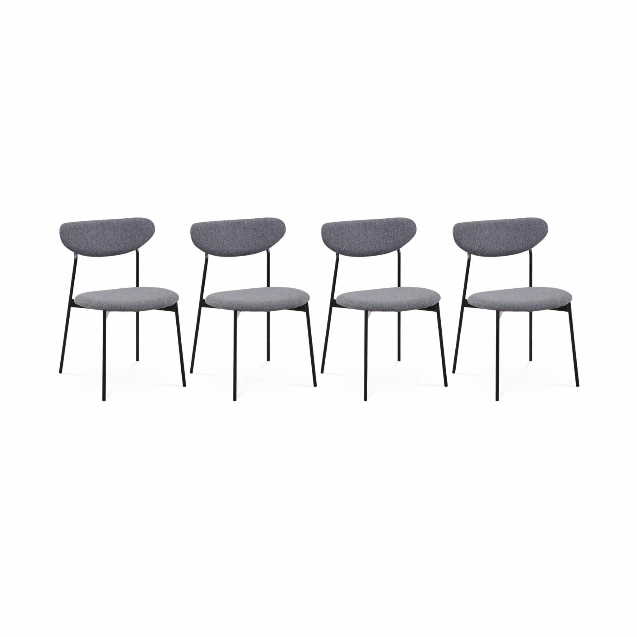 ARTY - Lot de 4 chaises scandinaves gris foncé