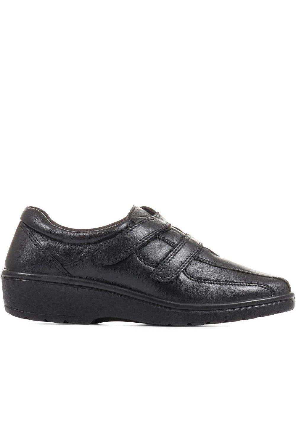 Pavers Wide-Fit Leather Touch-Fasten Shoes