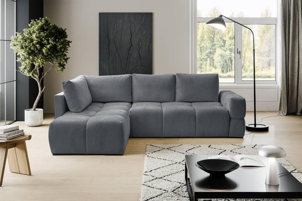 Hoekbank Tarren links/rechts chenille met opbergruimte